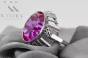 Vintage Jewlery Ring Amethyst Sterling silver 925 vrc043s